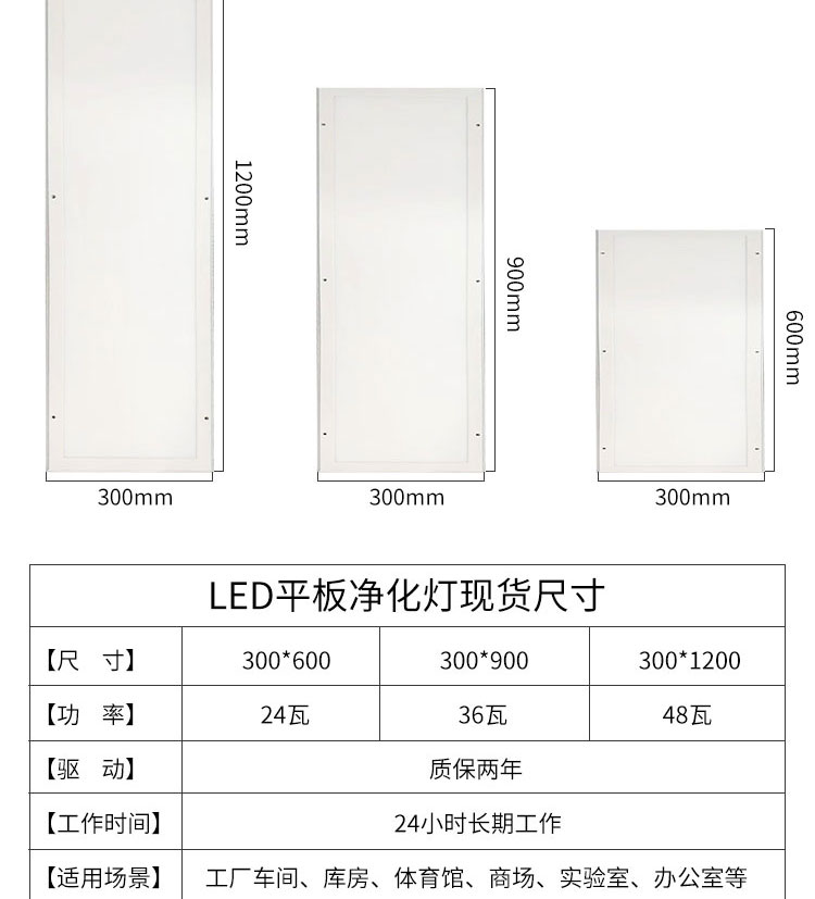 48W平板LED净化灯